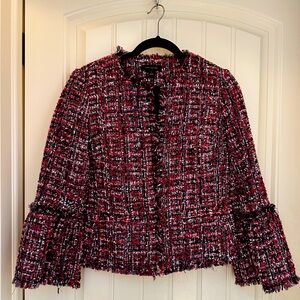 Ann Taylor Pink Tweed Blazer Size 2